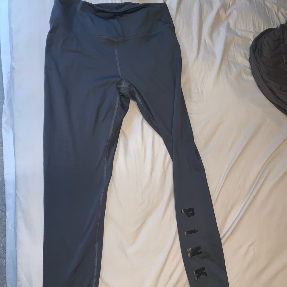 Vs pink fleece lined leggings size lg